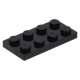 LEGO lapos elem 2x4, fekete (3020)